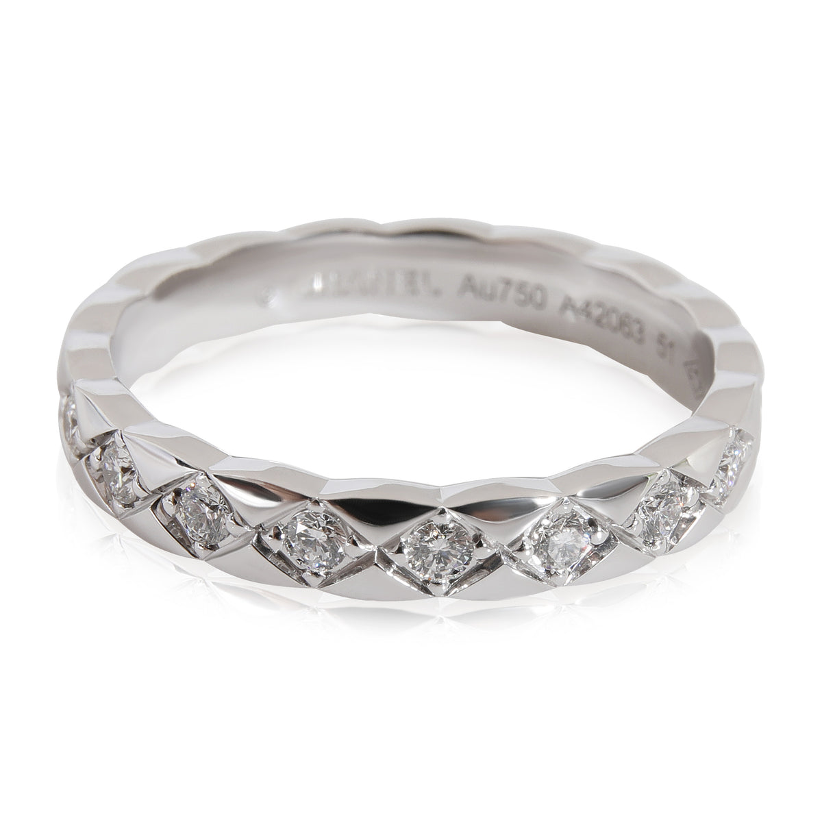 Chanel Coco Crush Diamond Ring in 18k White Gold 0.34 CTW