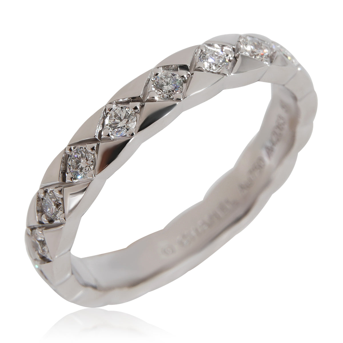 Chanel Coco Crush Diamond Ring in 18k White Gold 0.34 CTW