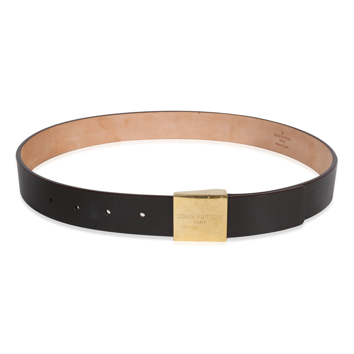 Louis Vuitton Dark Brown Smooth Leather Ceinture Belt