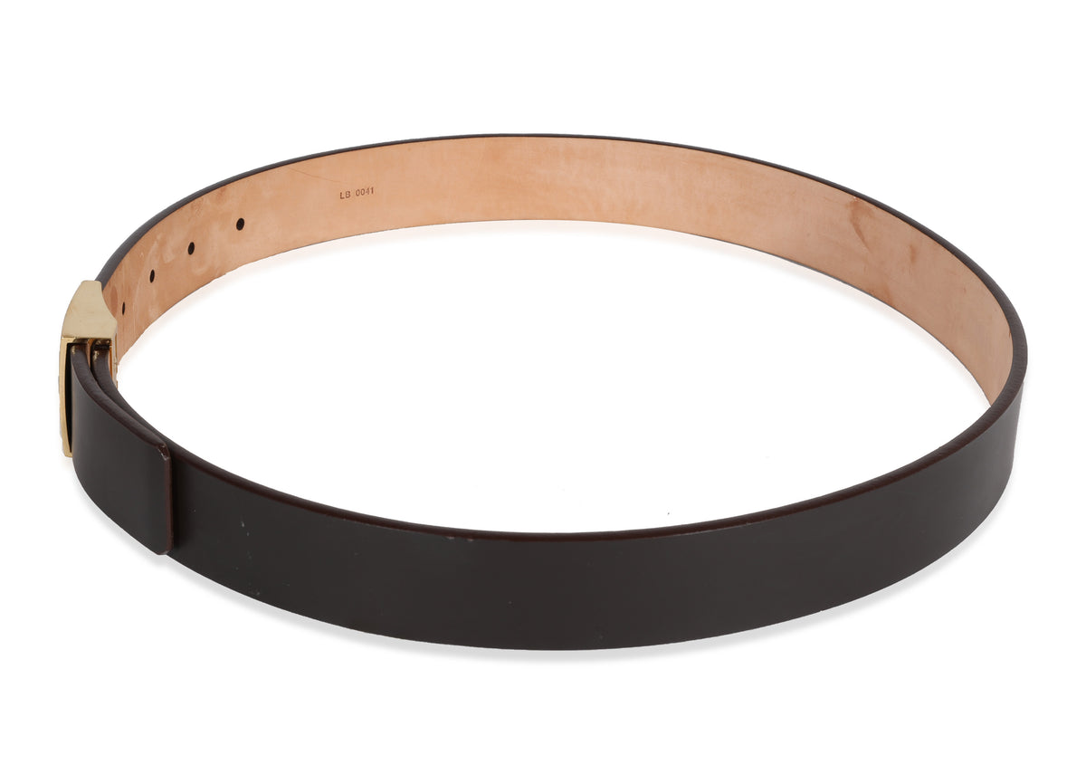 Louis Vuitton Dark Brown Smooth Leather Ceinture Belt