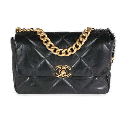 Chanel Black Quilted Lambskin Chanel 19 Large Flap Bag