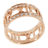 Tiffany & Co. Atlas Diamond Band in 18k Rose Gold 0.52 CTW