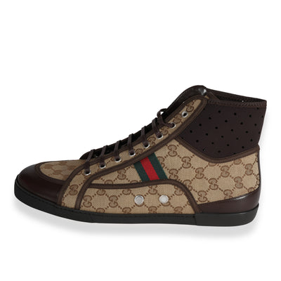 Gucci -  Gucci California Striped High Top Beige Ebony (13.5 UK)