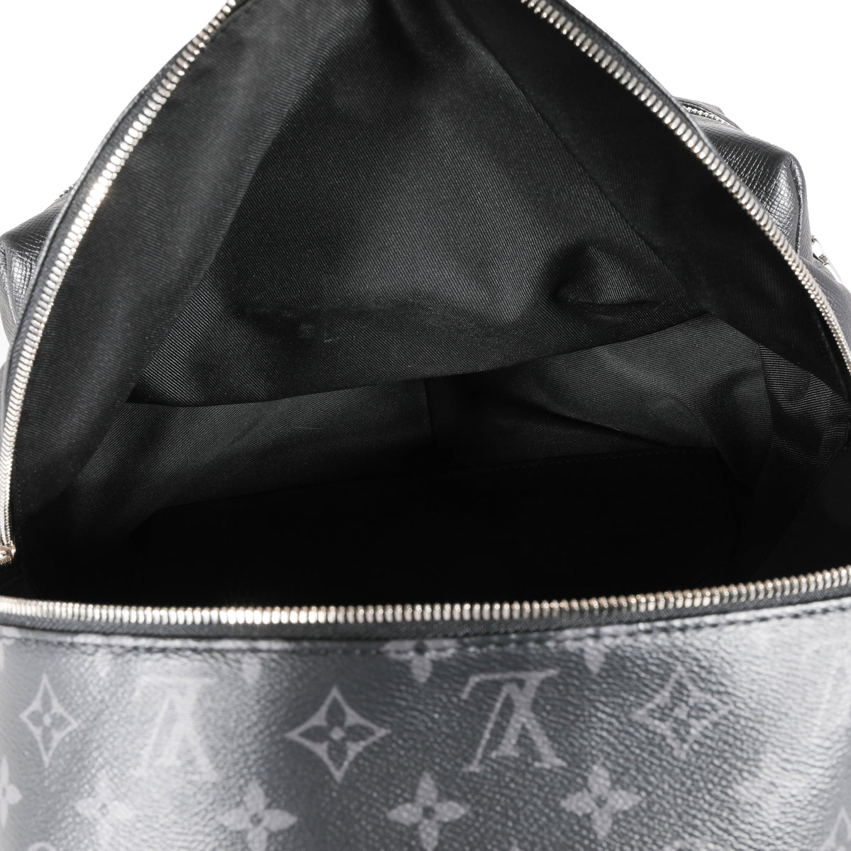 Louis Vuitton Cufflinks With Case Taiga Black Silver Logo Women's Men's
