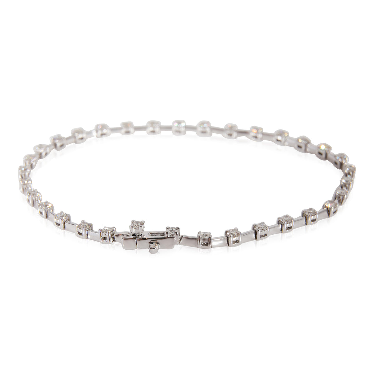 Diamond Tennis Bracelet in 18k White Gold 1.52 CTW