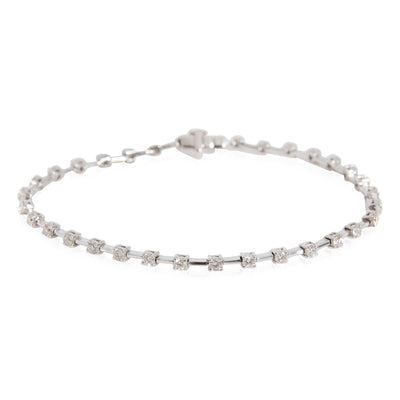 Diamond Tennis Bracelet in 18k White Gold 1.52 CTW