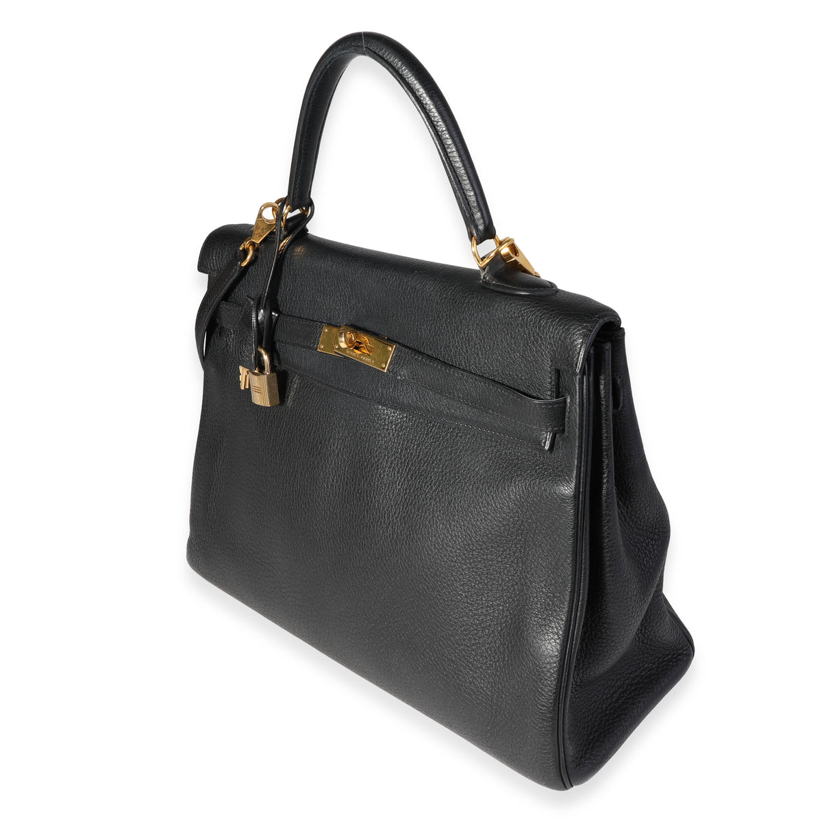 Hermès Black Clémence Retourne Kelly 35 GHW