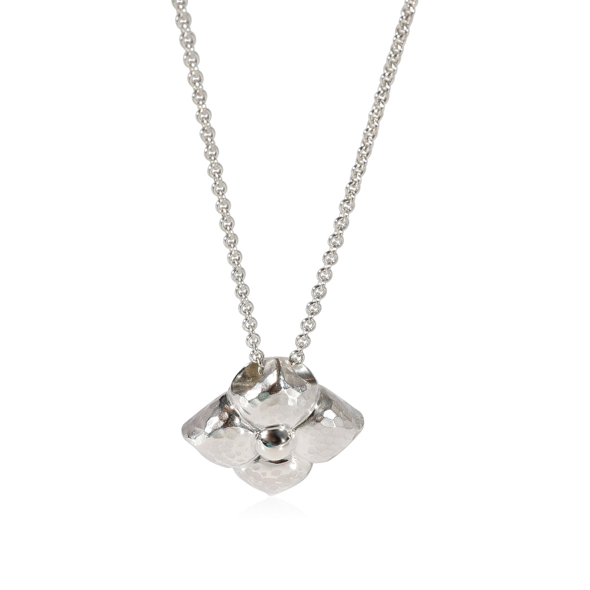 Tiffany & Co. Paloma Picasso Fiore Pendant in Sterling Silver on a Chain