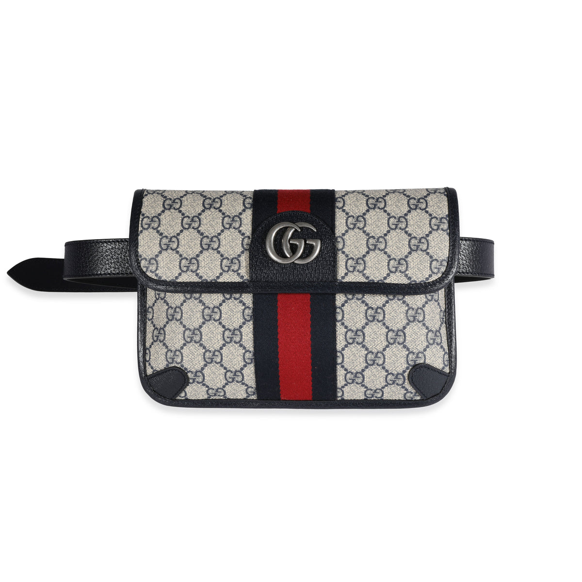 Gucci Navy GG Supreme Ophidia Belt Bag 90