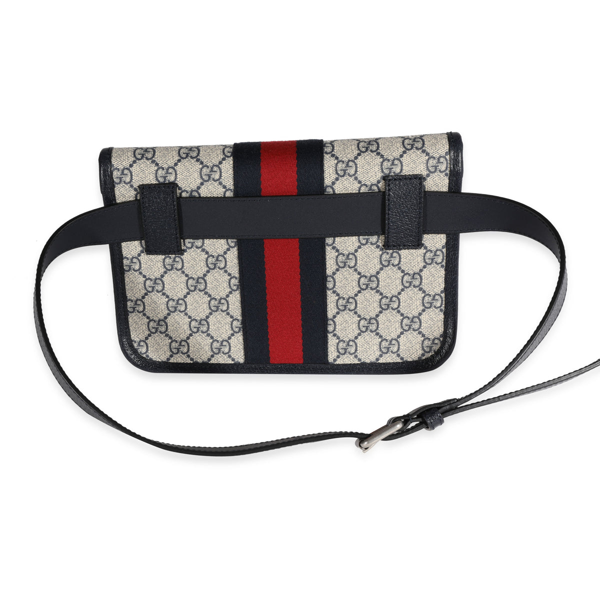 Gucci Navy GG Supreme Ophidia Belt Bag 90