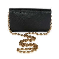 Louis Vuitton Black Blooming Flowers Epi Twist Chain Wallet