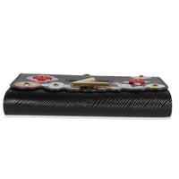 Louis Vuitton Black Blooming Flowers Epi Twist Chain Wallet