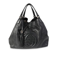 Gucci Black Pebbled Leather Large Soho Shoulder Bag