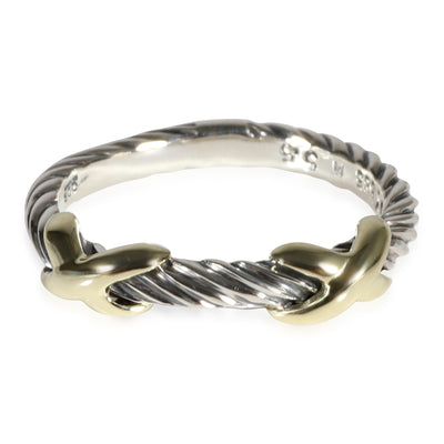 David Yurman Cable Collection Band in 14k Yellow Gold/Sterling Silver