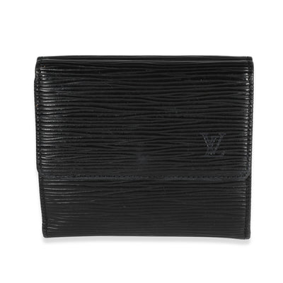 Louis Vuitton Black Epi Leather Porte-Monnaie Compact Wallet