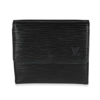 Louis Vuitton Black Epi Leather Porte-Monnaie Compact Wallet