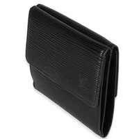 Louis Vuitton Black Epi Leather Porte-Monnaie Compact Wallet