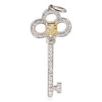 Tiffany & Co. Key Fancy. Yellow Diamond Pendant in 18k Yellow Gold/Platinum