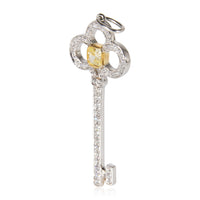 Tiffany & Co. Key Fancy. Yellow Diamond Pendant in 18k Yellow Gold/Platinum