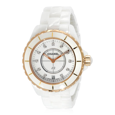 Chanel J-12 H2180 Unisex Watch in 18kt Ceramic/Yellow Gold