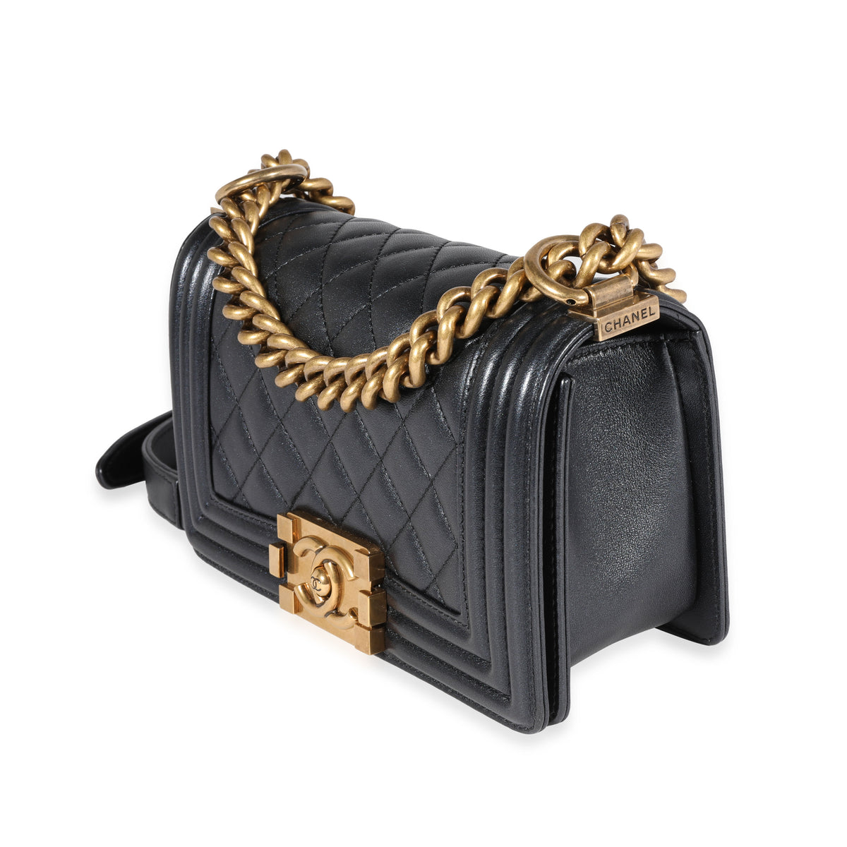 Chanel Black Quilted Lambskin Large Boy Bag, myGemma, DE