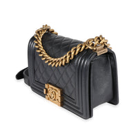 Chanel Black Quilted Lambskin Small Boy Bag