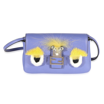 Fendi Periwinkle Bag Bug Micro Baguette