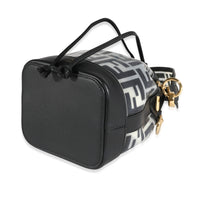 Fendi Black Zucca Frosted PVC Mini Mon Tresor Bucket Bag