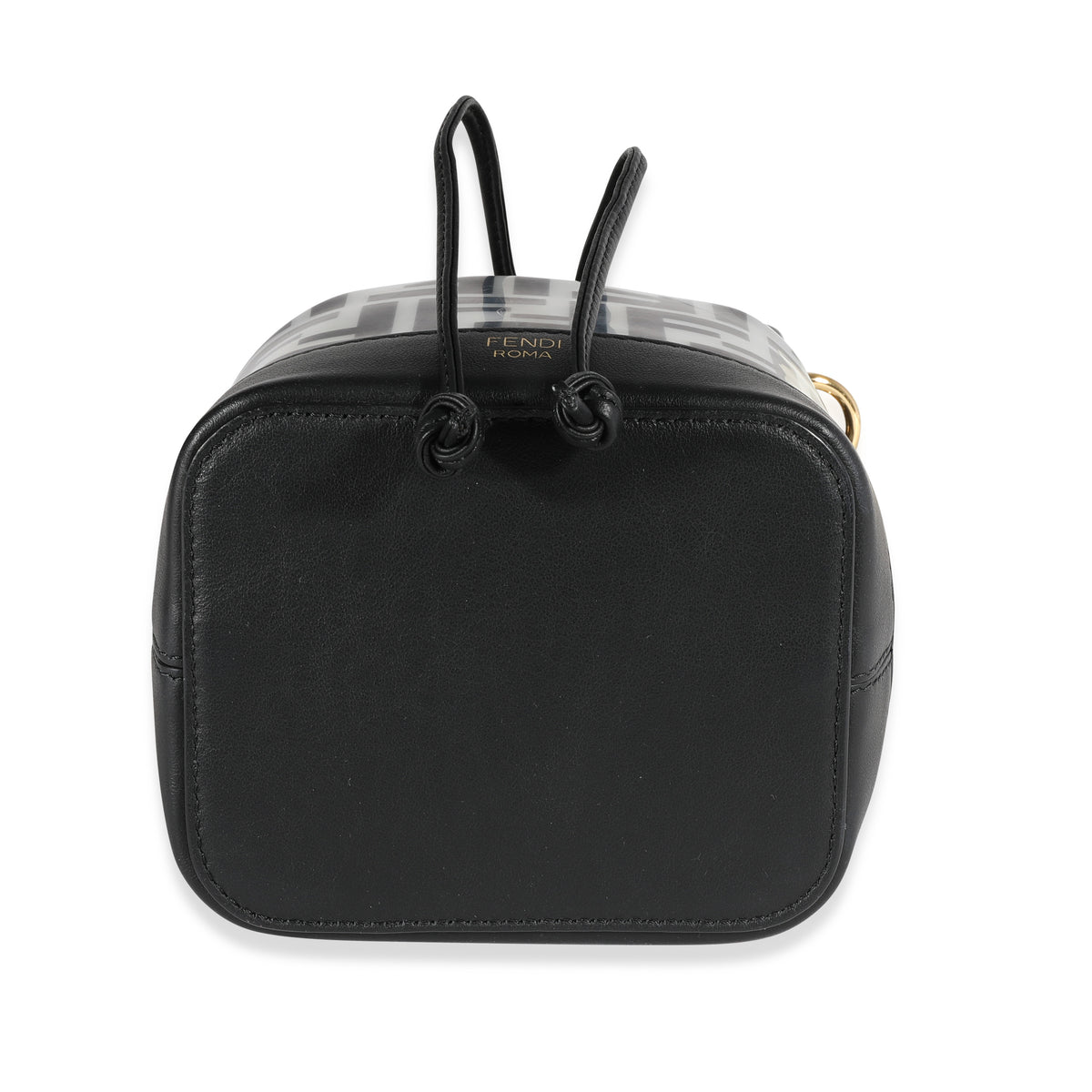 Fendi Black Zucca Frosted PVC Mini Mon Tresor Bucket Bag