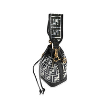 Fendi Black Zucca Frosted PVC Mini Mon Tresor Bucket Bag