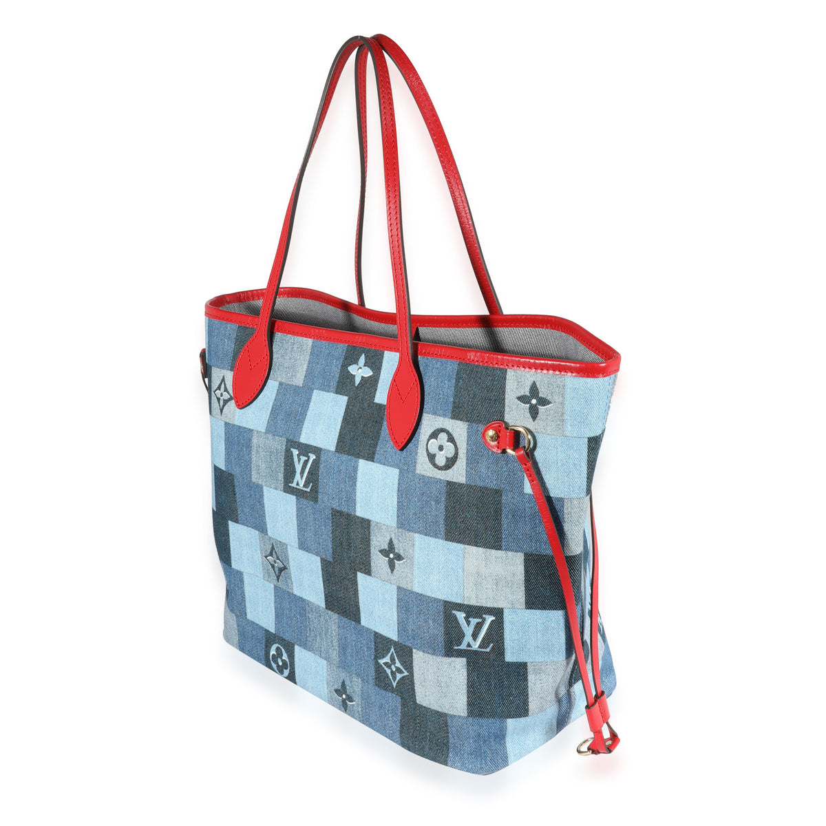 Louis Vuitton Denim Patchwork Monogram Neverfull MM Tote Bag with