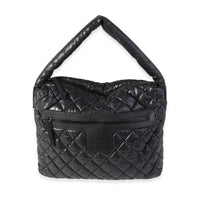 Chanel Black Nylon Quilted Cocoon Hobo