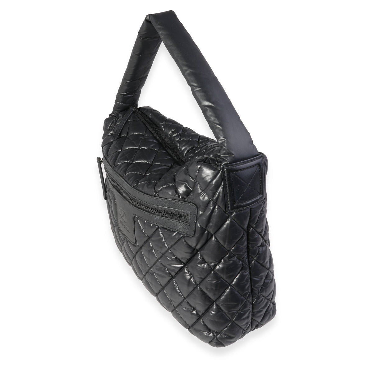 Chanel Black Nylon Quilted Cocoon Hobo