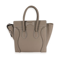Celine Taupe Grained Calfskin Micro Luggage Tote