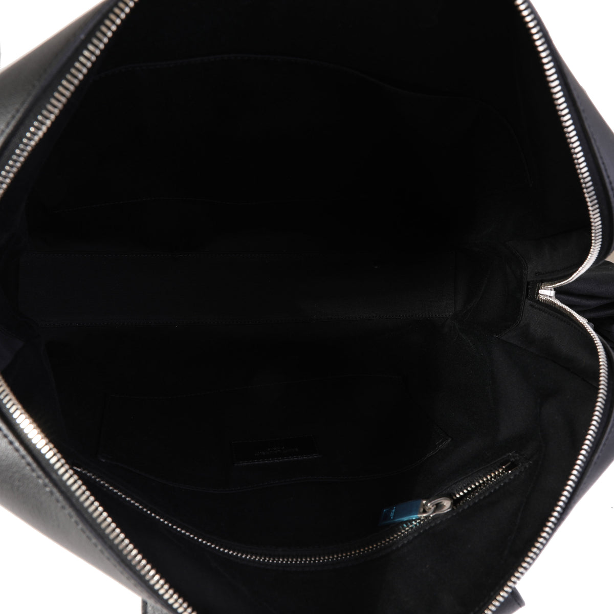 Saint Laurent Black Grained Leather Briefcase Bag