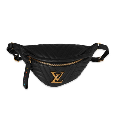 Louis Vuitton Black Matelassé Leather New Wave Bumbag