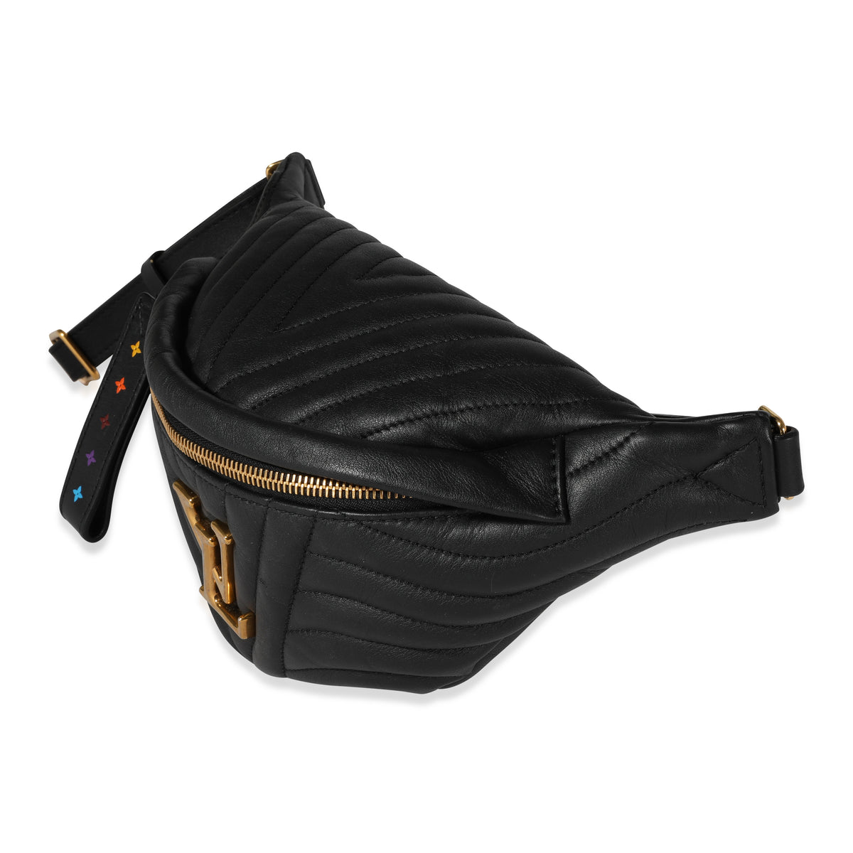 Louis Vuitton Black Matelassé Leather New Wave Bumbag