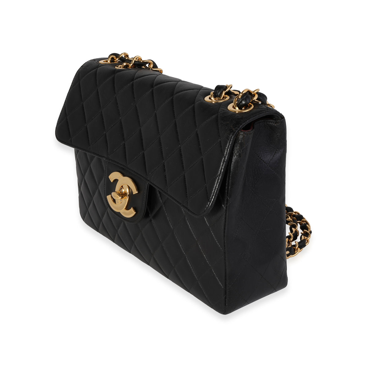 Chanel Vintage Black Quilted Lambskin XL Flap Bag, myGemma