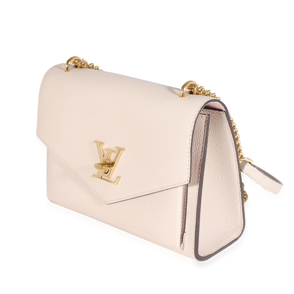 Louis Vuitton MyLockMe Chain Bag Greige Calfskin, Luxury, Bags