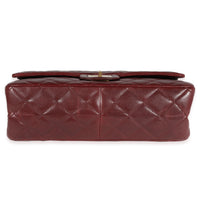 Chanel Burgundy Quilted Caviar Reissue 2.55 227 Double Flap Bag