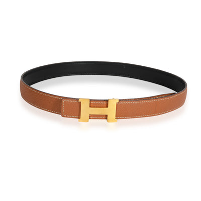 Hermès Gold Togo & Black Box Constance Belt