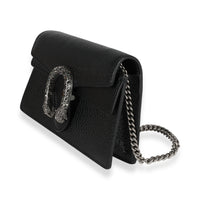Gucci Black Grained Calfskin Super Mini Dionysus Bag