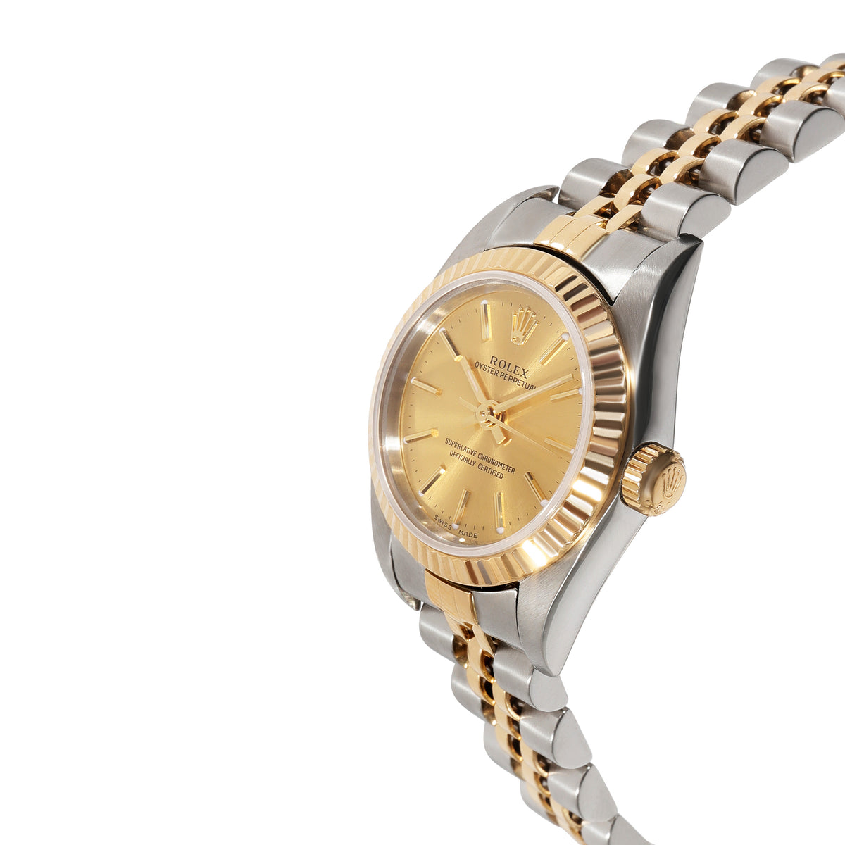 Rolex Oyster Perpetual 76193 Women's Watch in  Stainless Steel/Yellow Gold