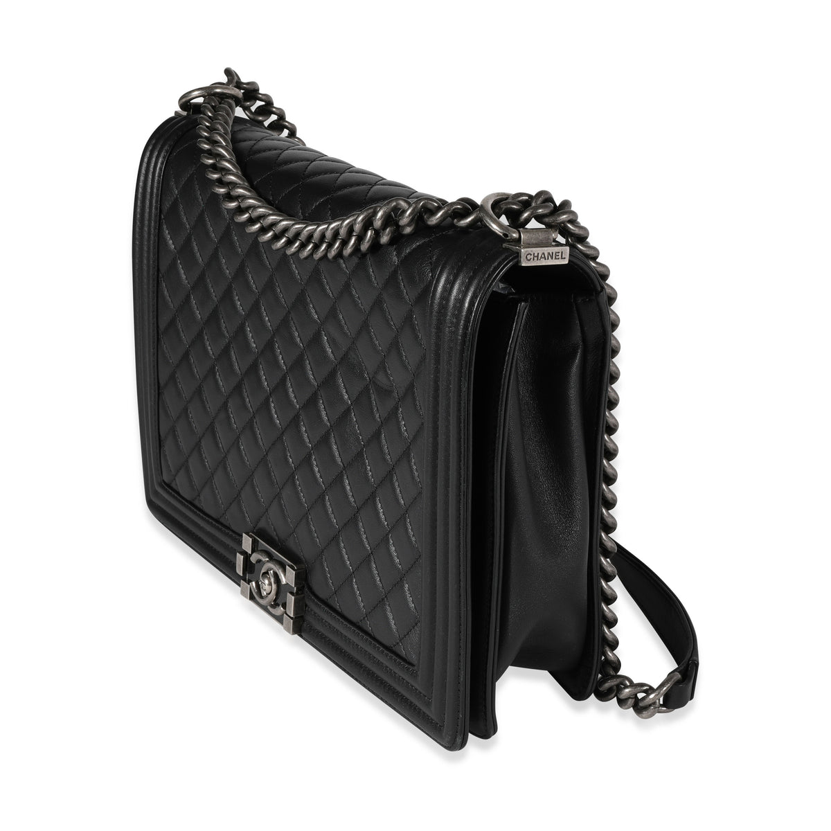 Chanel My Perfect Adjustable Chain Flap Bag Quilted Lambskin with Pearls  Mini Black 1205471