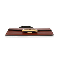 Brown Leather Flat Baguette