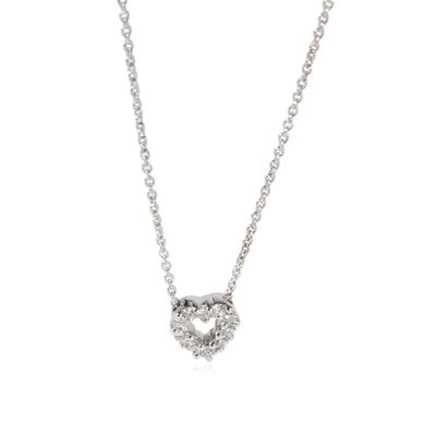 Roberto Coin Diamond Heart Pendant in 18K White Gold 0.11 Ctw.