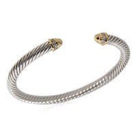 David Yurman Cable Classic Diamond Bracelet in 18k Yellow Gold/Sterling Silver