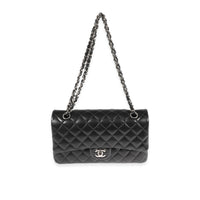 Chanel Black Quilted Lambskin Medium Classic Double Flap Bag