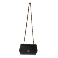 Chanel Vintage Black Quilted Lambskin Single Flap Bag