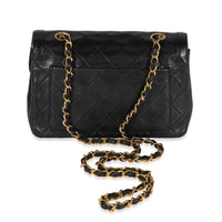 Chanel Vintage Black Quilted Lambskin Single Flap Bag